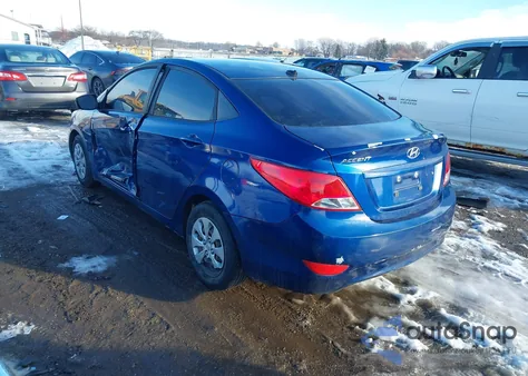 2017 Hyundai Accent Se z USA, uszkodzony, nr VIN KMHCT4AE1HU238400